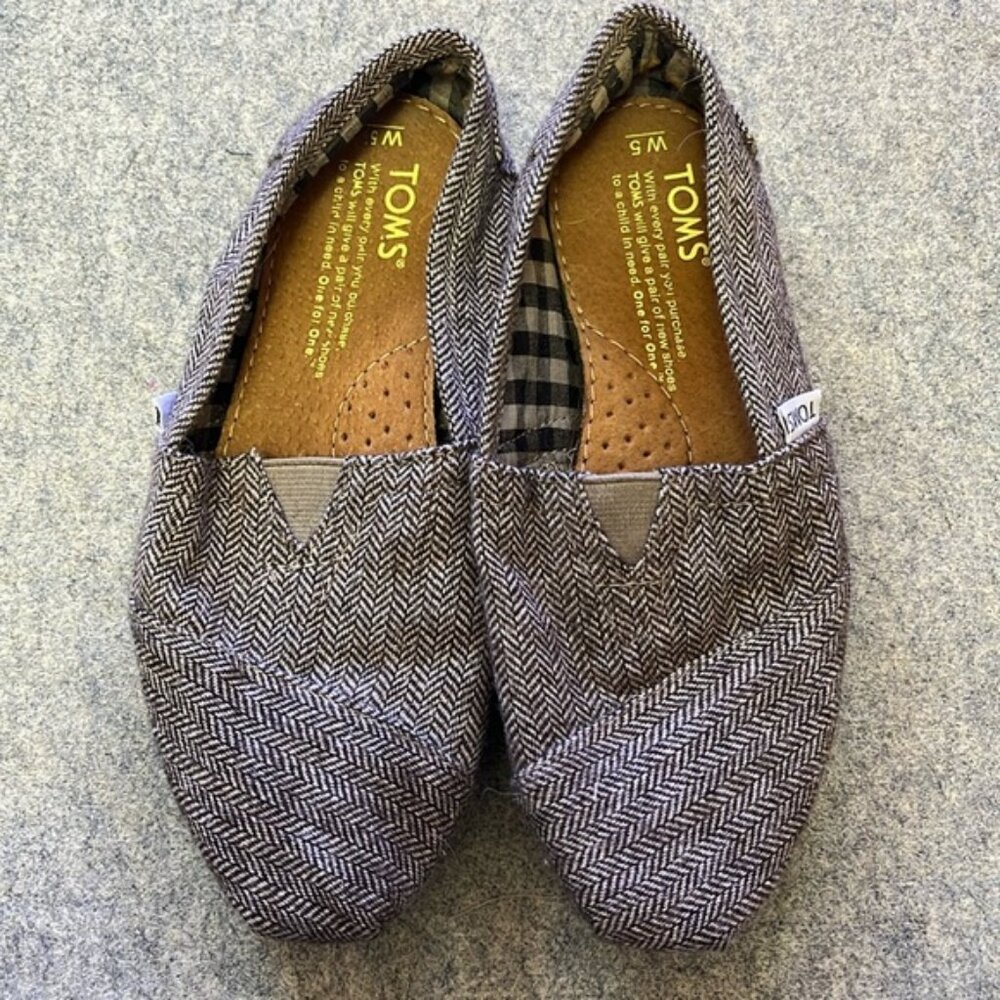Brown Herringbone flannel Toms